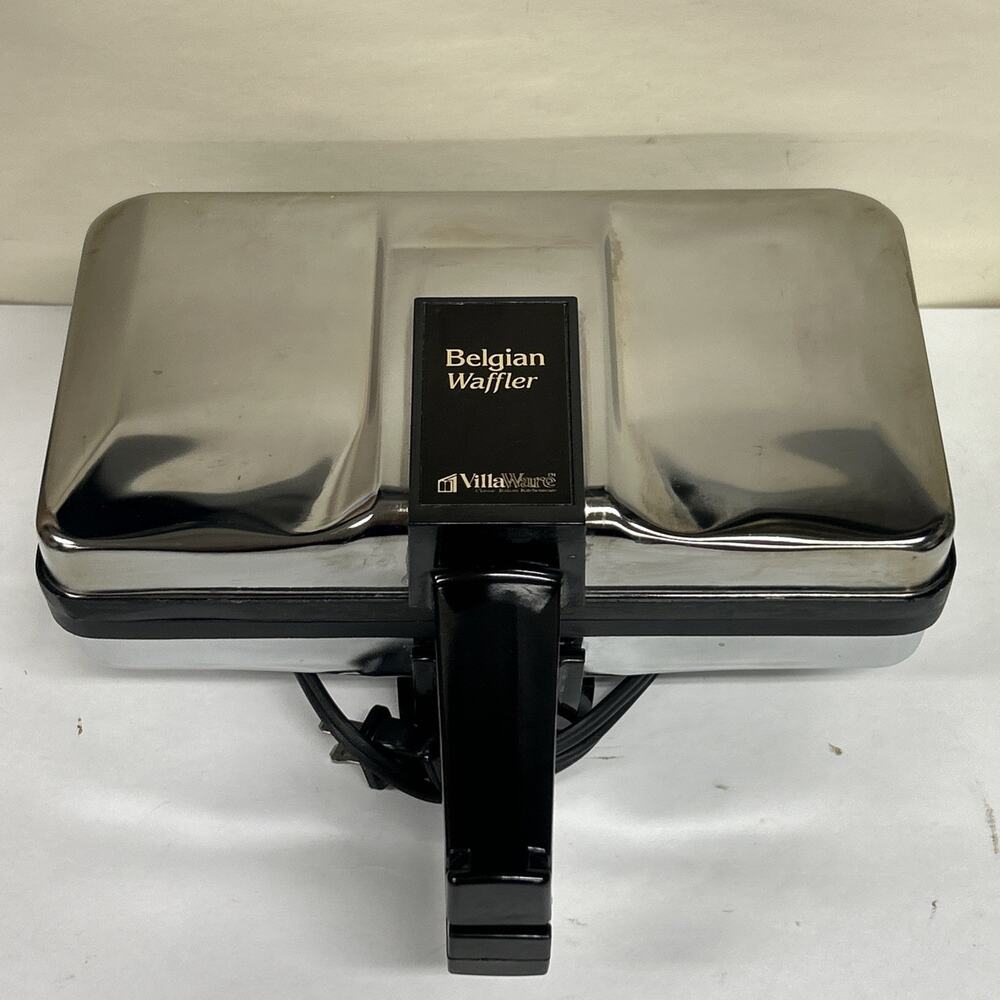 Vintage Retro Villaware Belgian Waffler Waffle Maker Model 3300 WORKS GREAT!